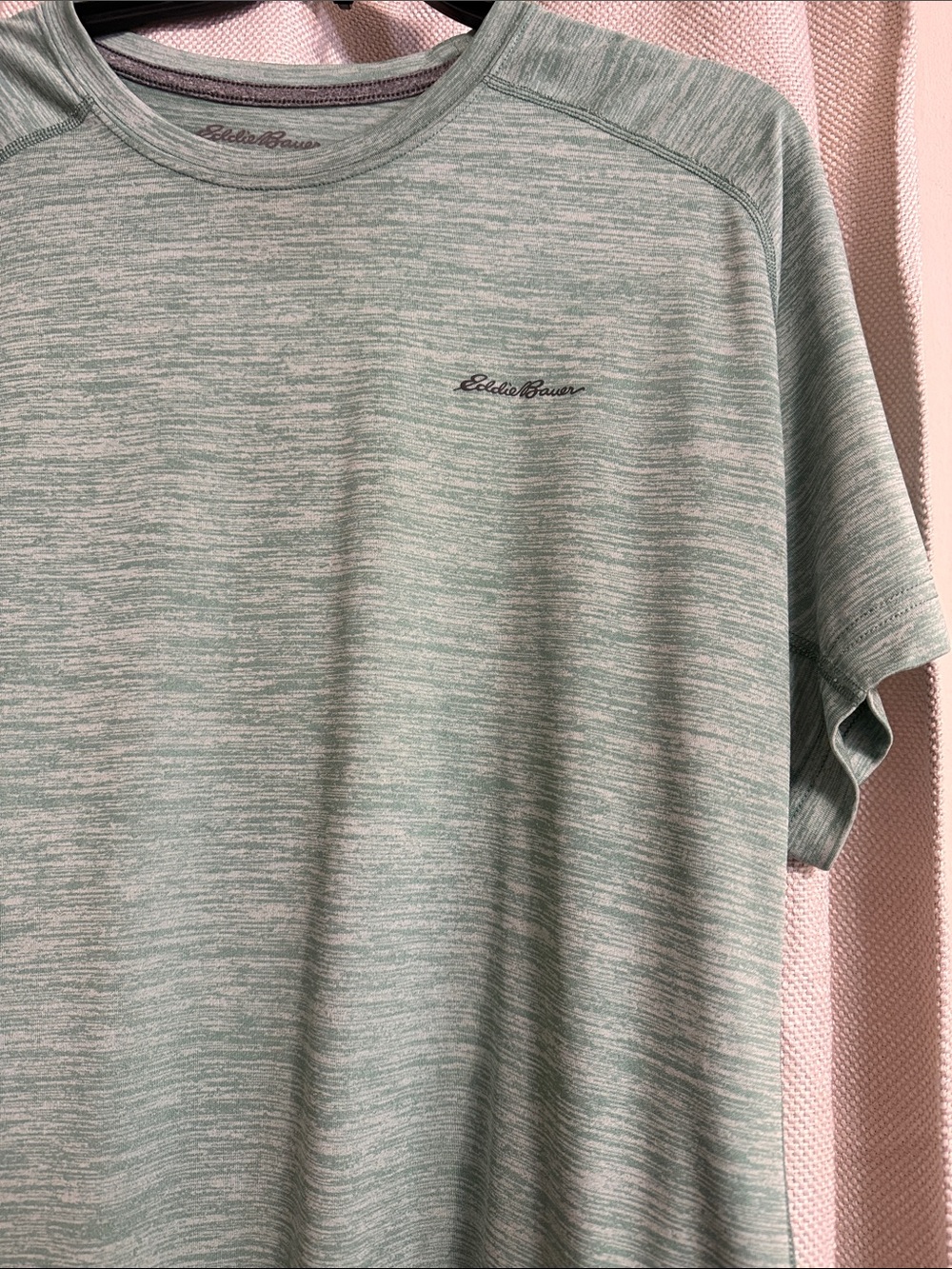 Eddie Bauer Heathered Seafoam Short Sleeve Crew